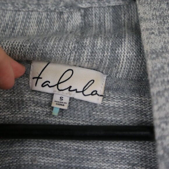 Aritzia Talula Lenox Cashmere Blend Marled Grey Cardigan Size Small - Picture 3 of 7